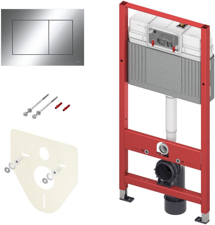Инсталляция TECE Base 9400412 для подвесного унитаза с кнопкой смыва 0₽