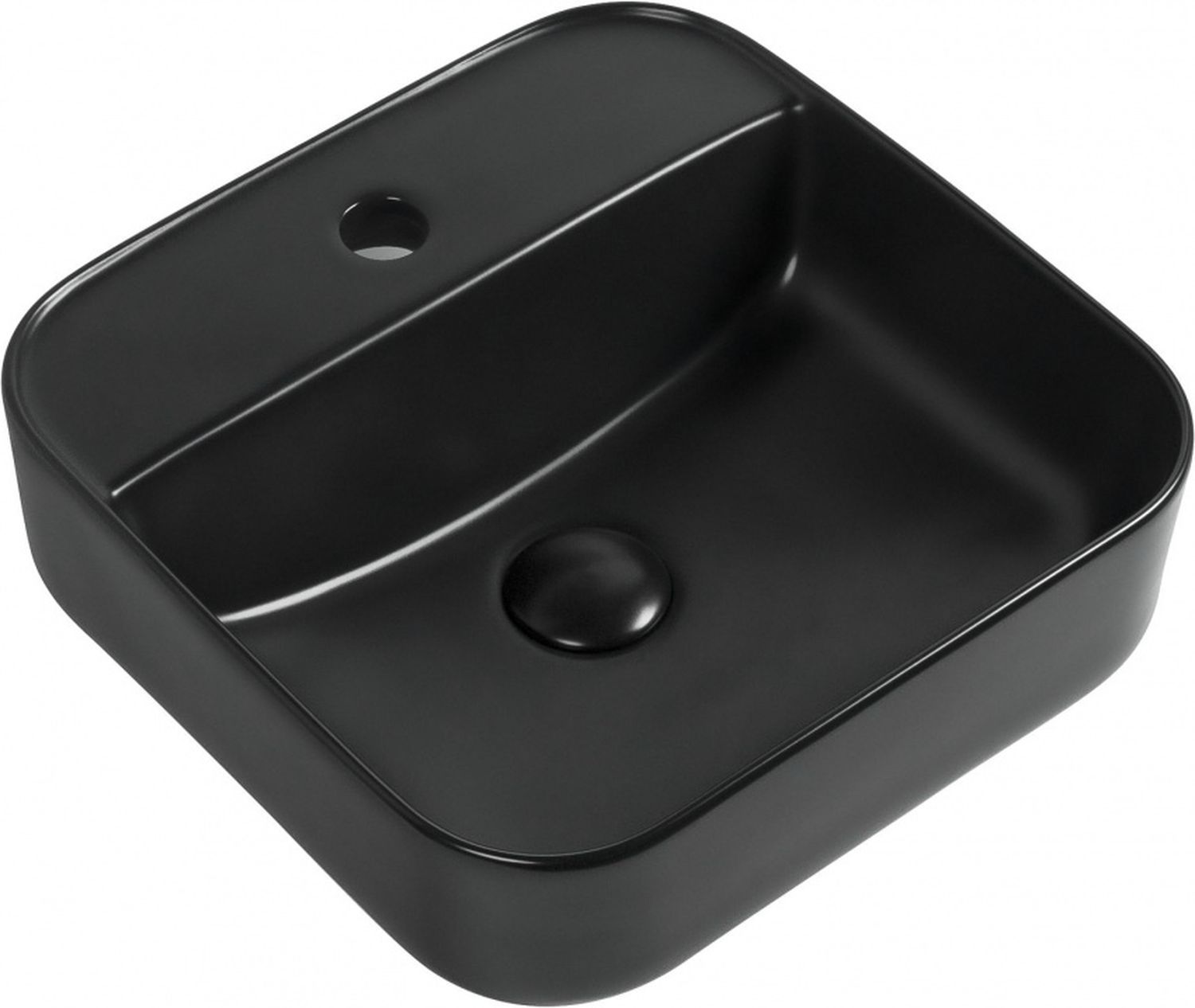 Раковина накладная Aquanet City-2-MB 385 черный матовый 0₽