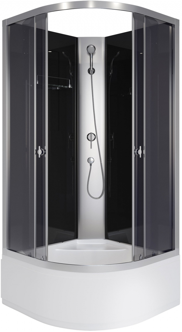 Душевая кабина Niagara Eco 80х80 E8040TNBK без крыши поддон высокий двери раздвижные 25400₽