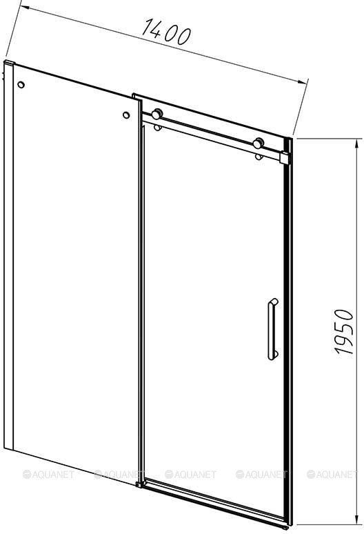Душевая дверь Vincea Como-N 140 VDS-4CN140CGB черный, стекло тонированное