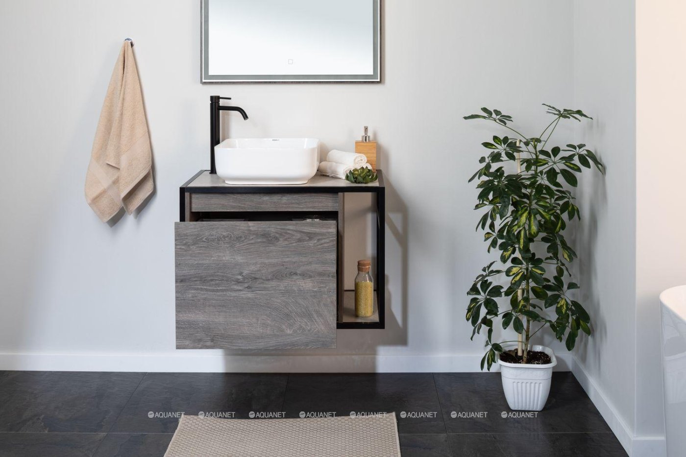 Тумба под раковину Aquanet Nova Lite Loft 75 L белый