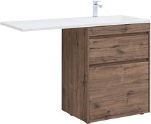 Тумба с раковиной Aquanet Токио 130 R напольная 2 ящика, цв. дуб веллингтон
