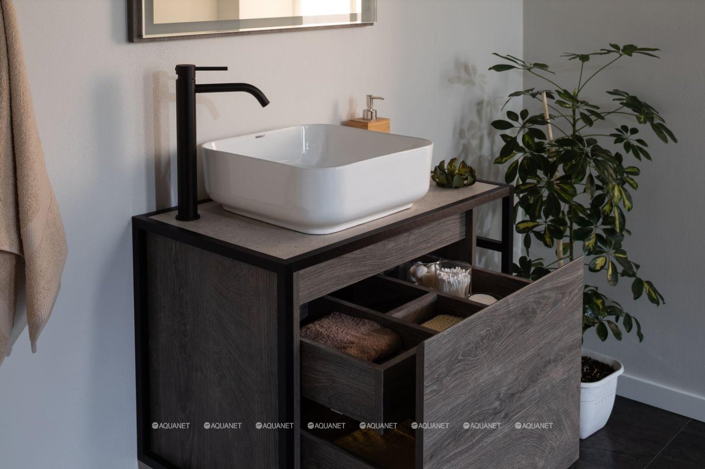 Тумба под раковину Aquanet Nova Lite Loft 75 L белый